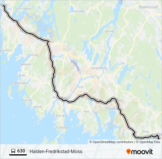 630 Bus Line Map