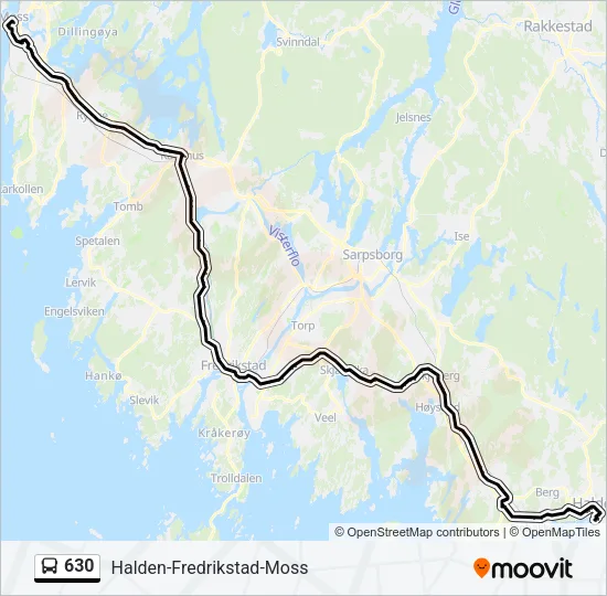 630 Bus Line Map