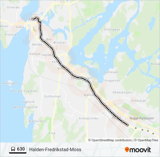 630 Bus Line Map