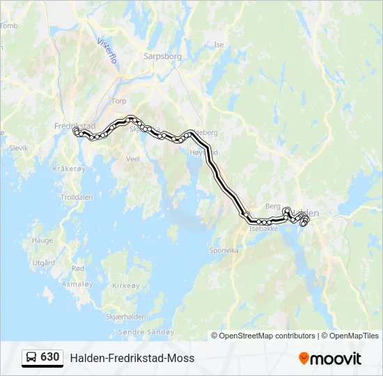 630 Bus Line Map