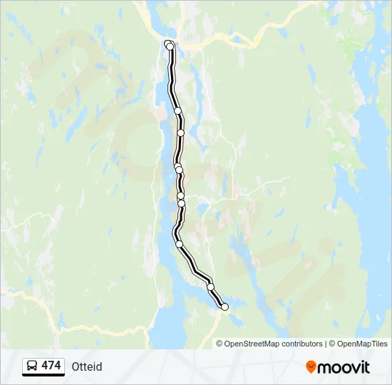 474 Bus Line Map