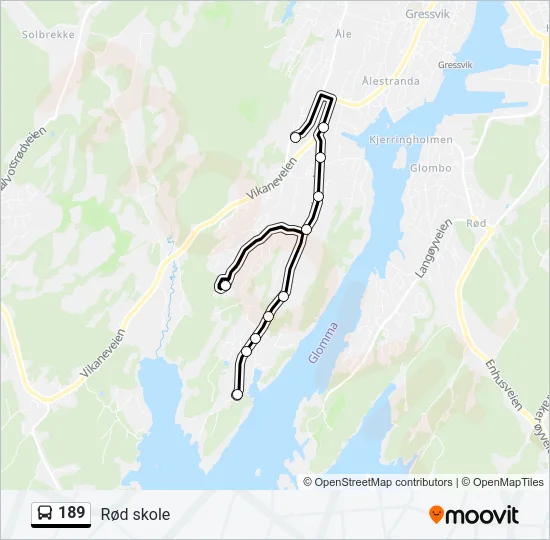 189 Bus Line Map