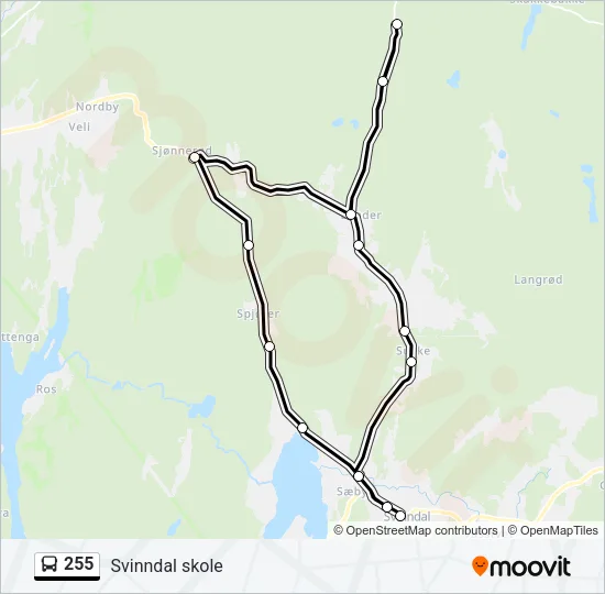 255 Bus Line Map