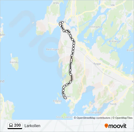 200 Bus Line Map