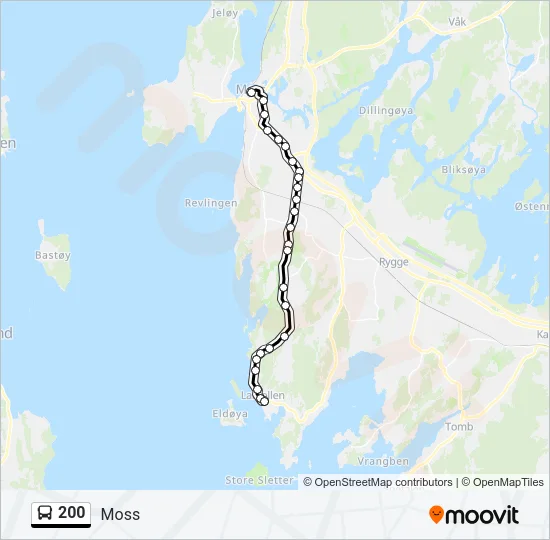 200 Bus Line Map