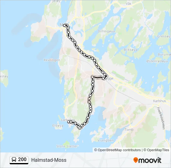 200 Bus Line Map