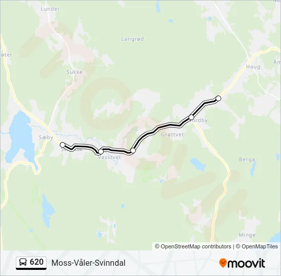 620 Bus Line Map