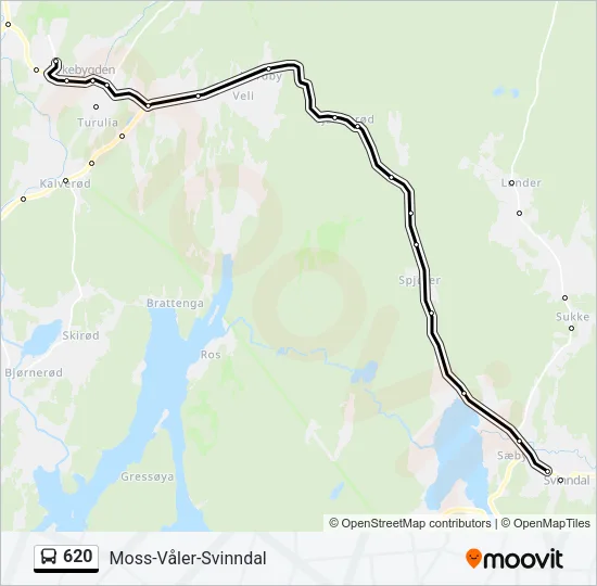 620 Bus Line Map