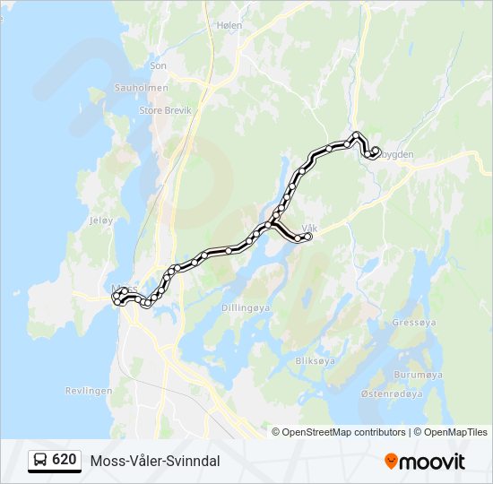 620 Bus Line Map