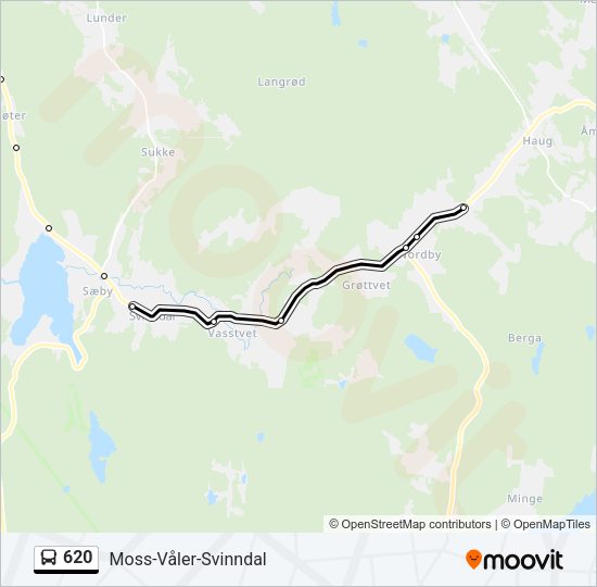 620 Bus Line Map