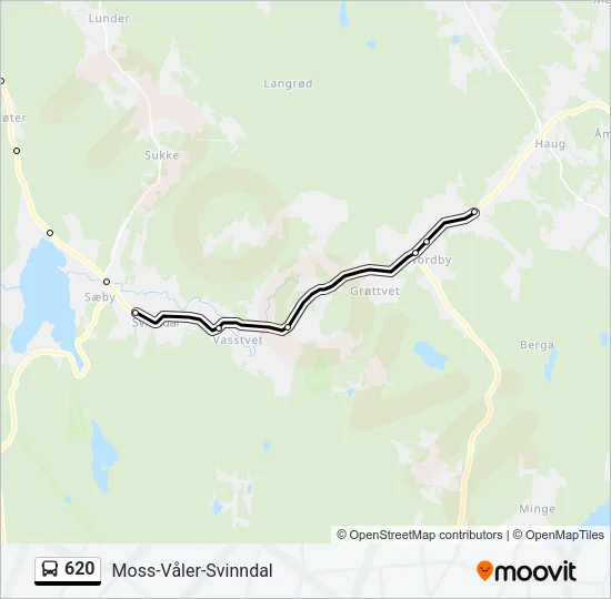 620 Bus Line Map