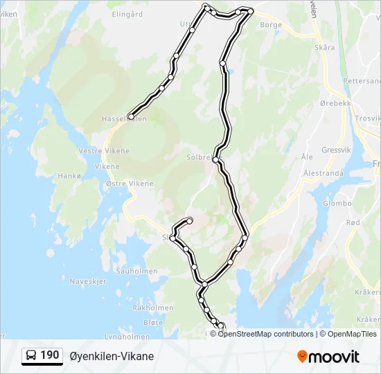 190 Bus Line Map