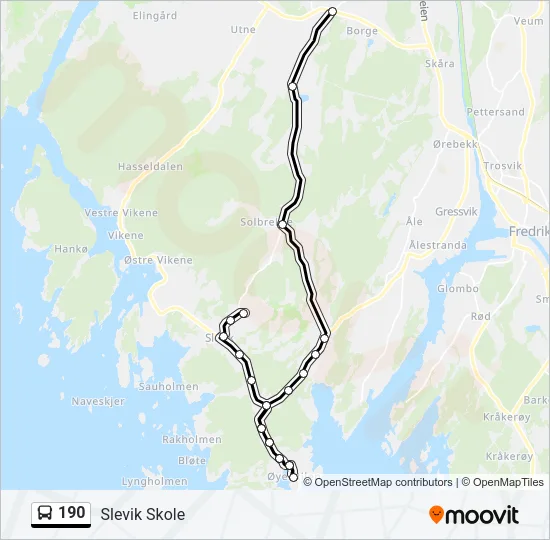 190 Bus Line Map