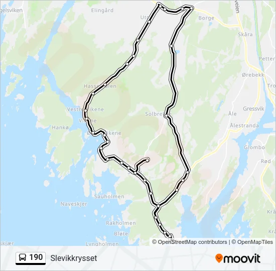 190 Bus Line Map