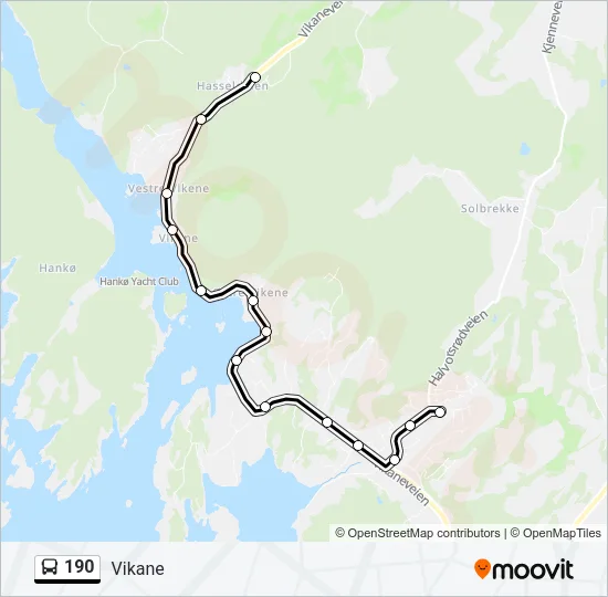 190 Bus Line Map