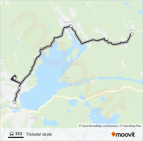 353 Bus Line Map