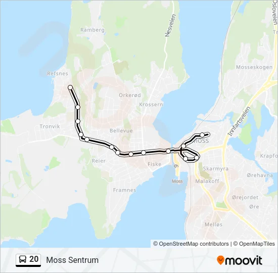 20 Bus Line Map