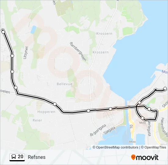 20 Bus Line Map