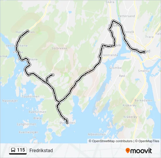 115 Bus Line Map