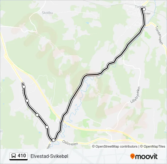 410 Bus Line Map
