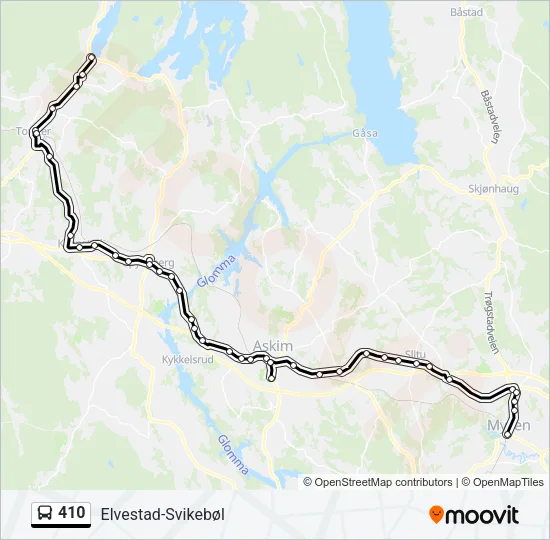 410 Bus Line Map