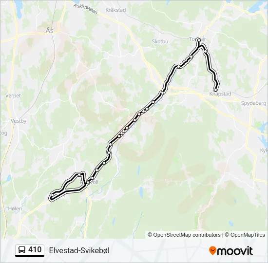 410 Bus Line Map