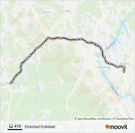 410 Bus Line Map