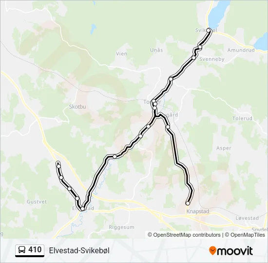 410 Bus Line Map