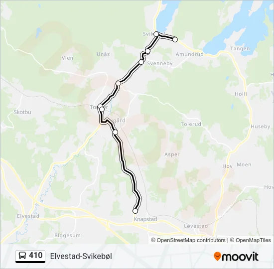 410 Bus Line Map