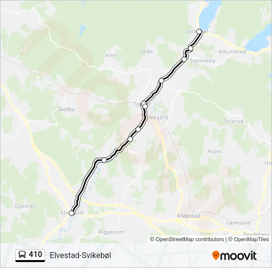 410 Bus Line Map