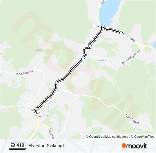 410 Bus Line Map