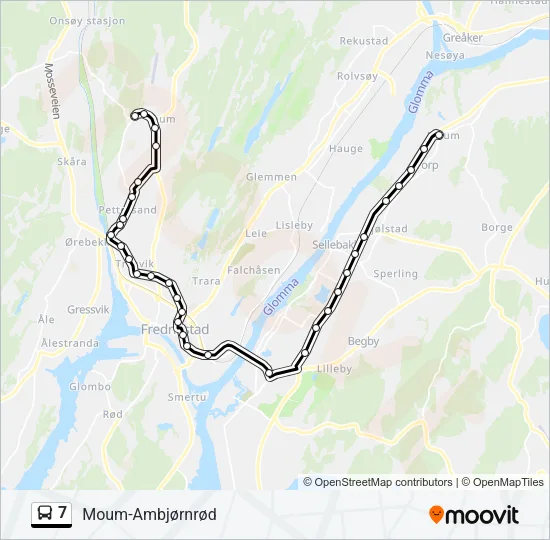 7 Bus Line Map
