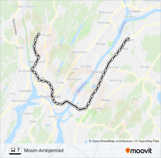 7 Bus Line Map