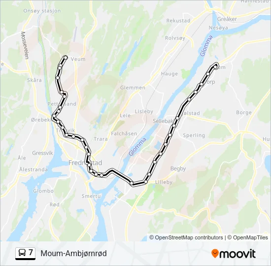 7 Bus Line Map
