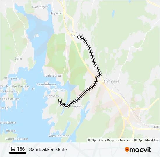 156 Bus Line Map