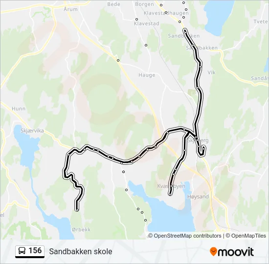 156 Bus Line Map