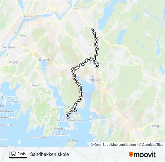 156 Bus Line Map