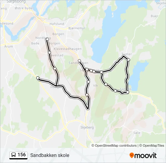 156 Bus Line Map