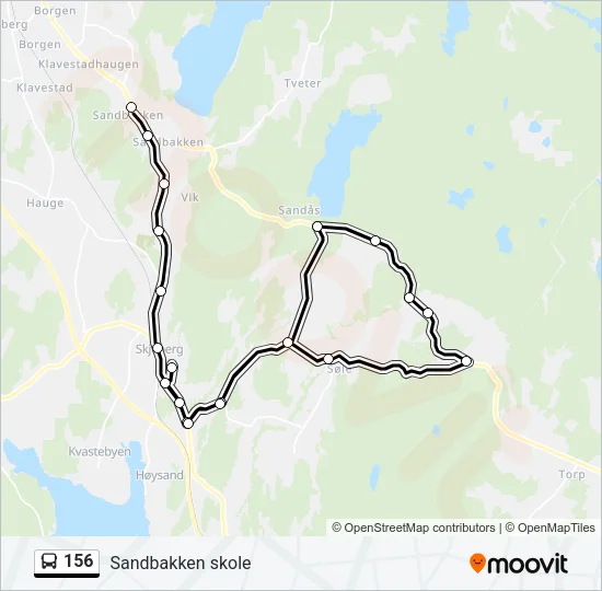 156 Bus Line Map