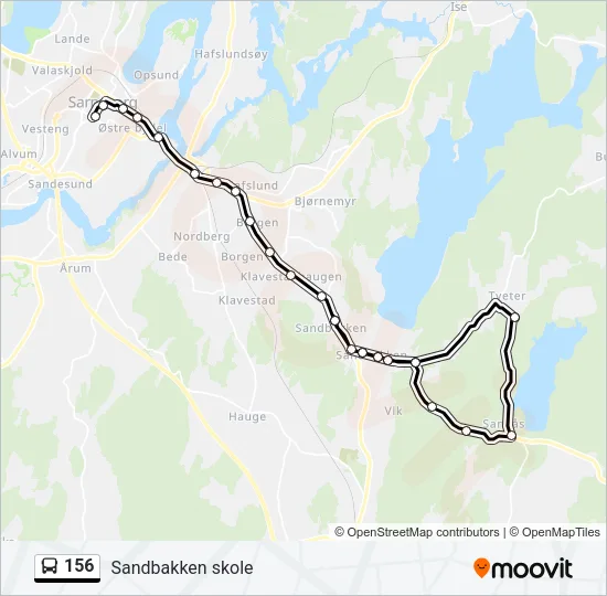 156 Bus Line Map