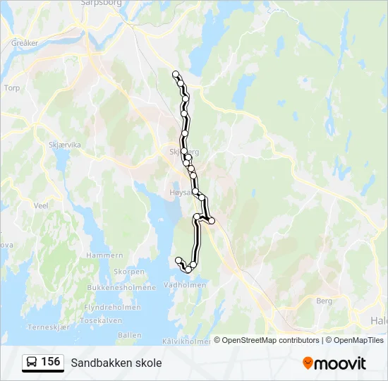 156 Bus Line Map
