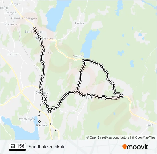 156 Bus Line Map