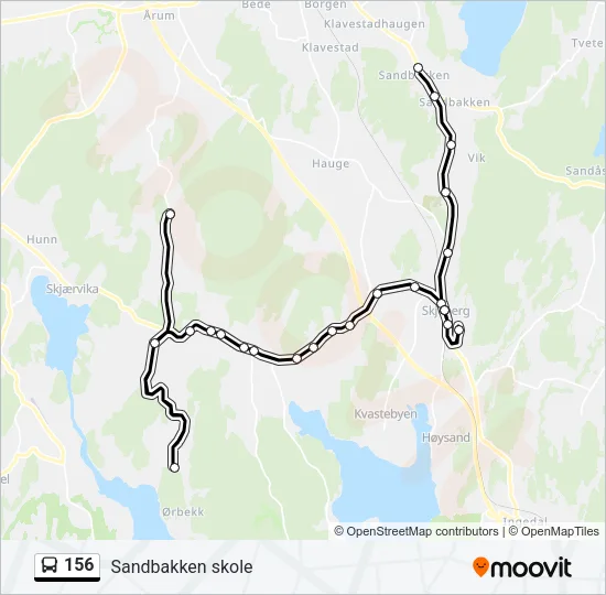 156 Bus Line Map