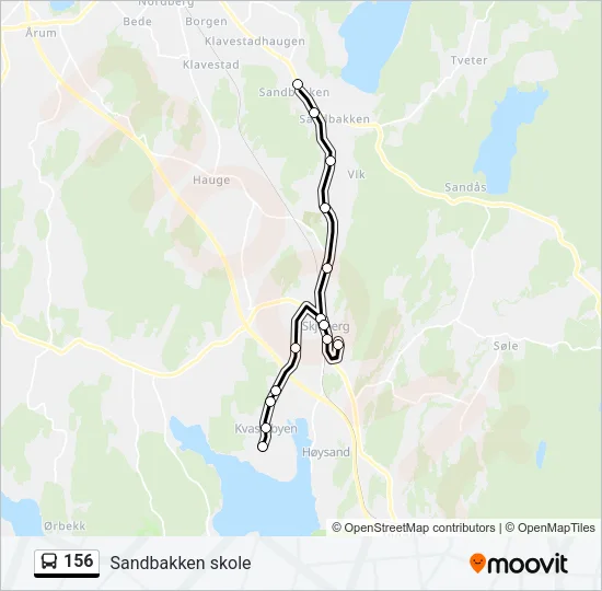 156 Bus Line Map