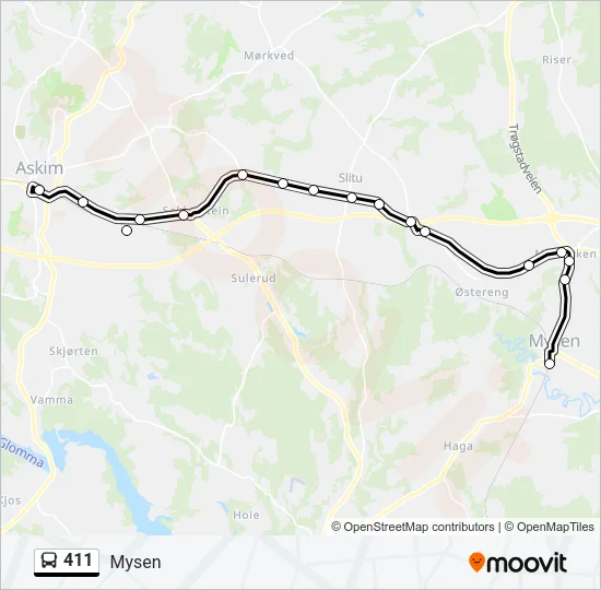 411 Bus Line Map