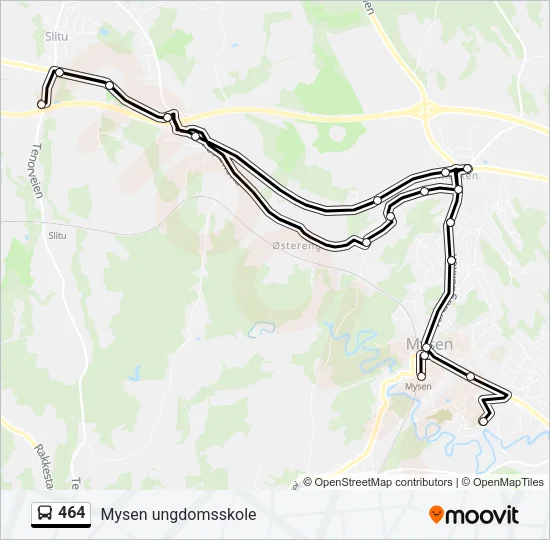 464 Bus Line Map