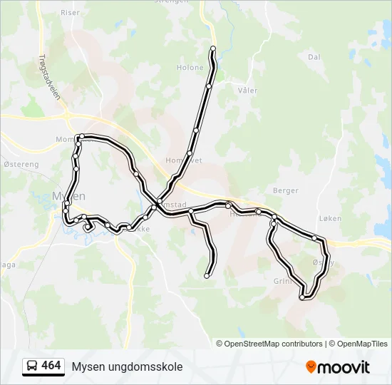 464 Bus Line Map