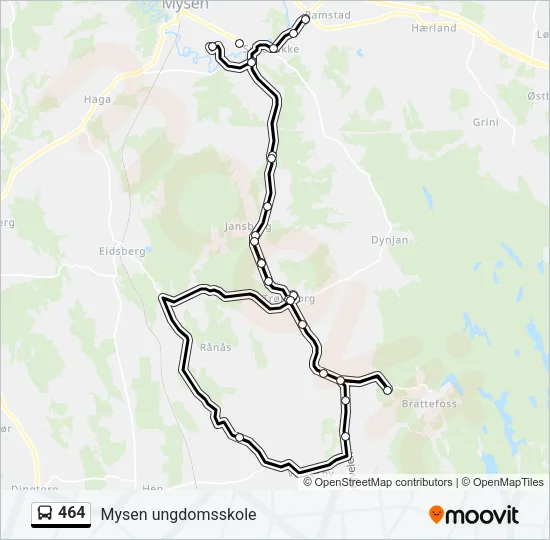 464 Bus Line Map