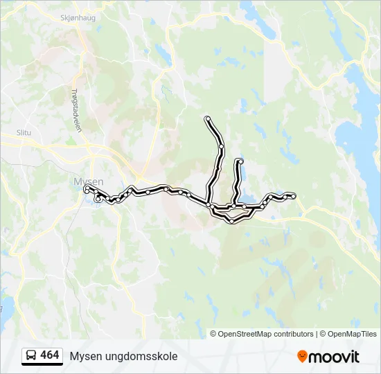 464 Bus Line Map