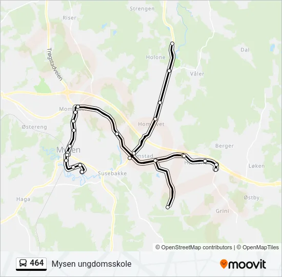 464 Bus Line Map